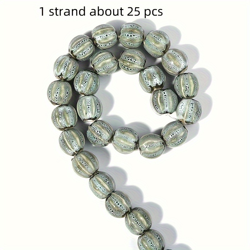 Colorful Ceramic Pumpkin Beads for DIY Jewelry Making Kit